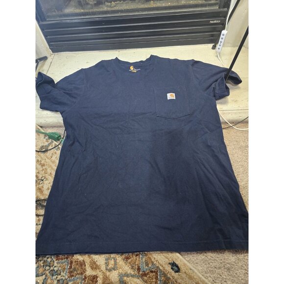 Carhartt Original Fit Pocket T Shirt Striped Maroon Mens Size L - Picture 1 of 6